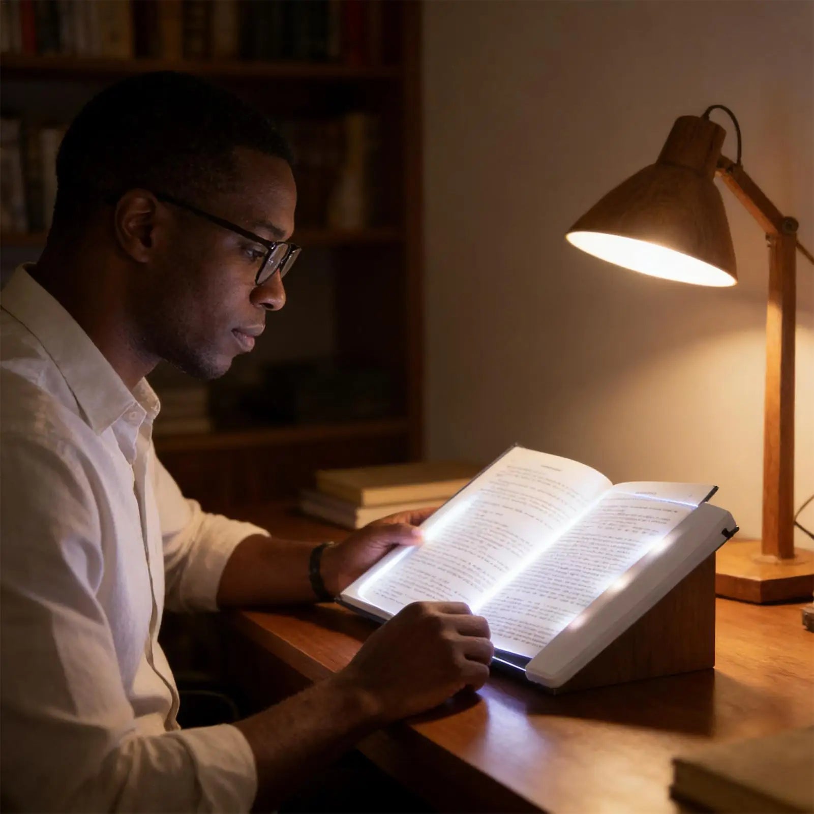 Flat Rechargeable Portable Book Light for Night Reading