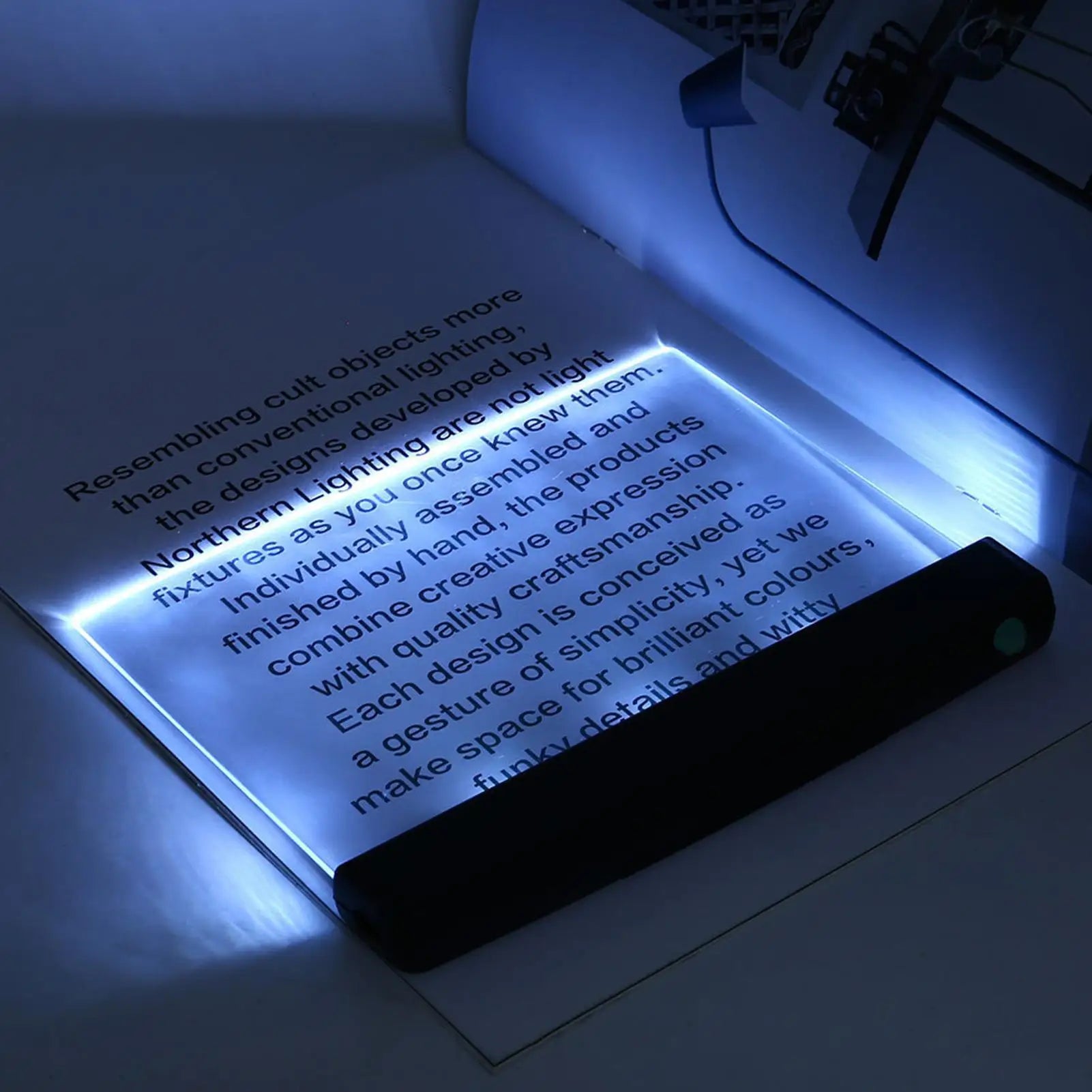 Flat Rechargeable Portable Book Light for Night Reading