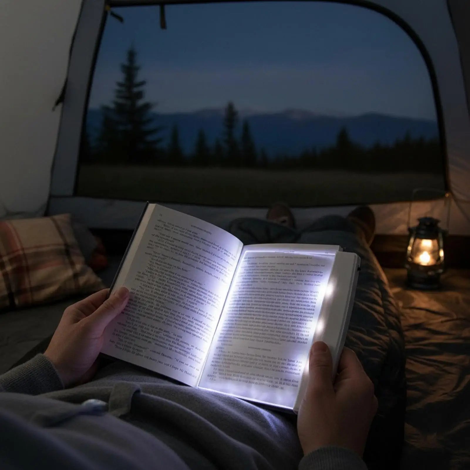 Flat Rechargeable Portable Book Light for Night Reading