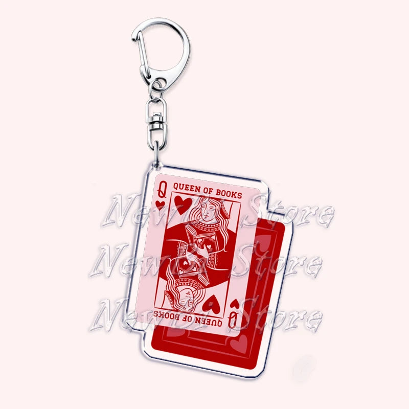 Pink Bookish Keychain Book Lover Bag Charm